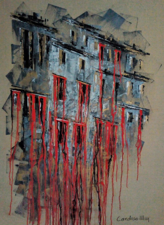 Histoires de Façades 绘画, 45.7x35 in