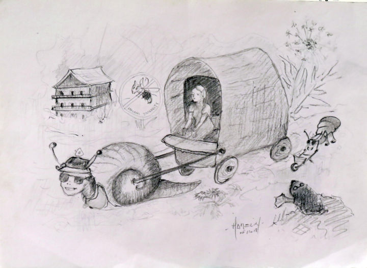 La korrigane en diligence 图画, 11.7x15.8 in