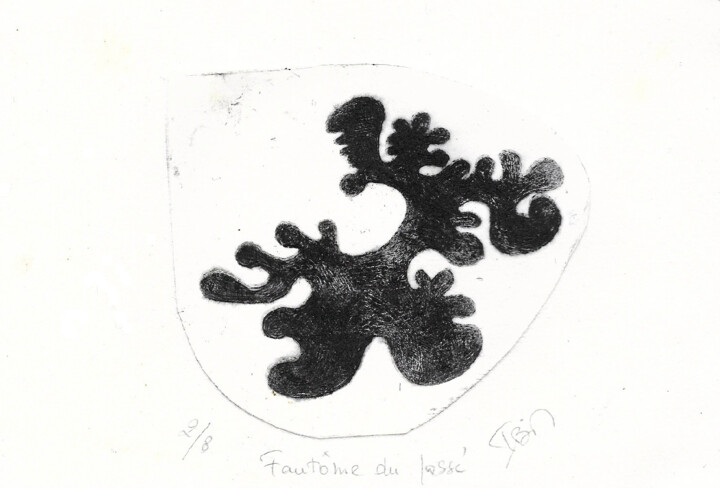 45*) 2/8 fantome du passé, 印花与版画, 5.1x7.9 in