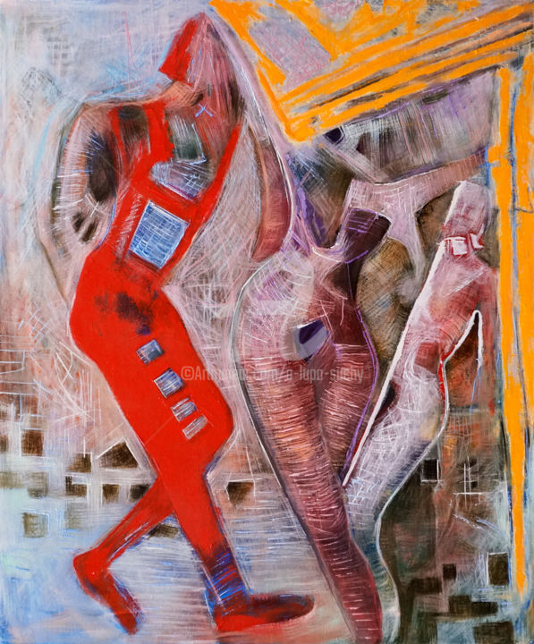 Czerwień 绘画, 23.6x19.7 in
