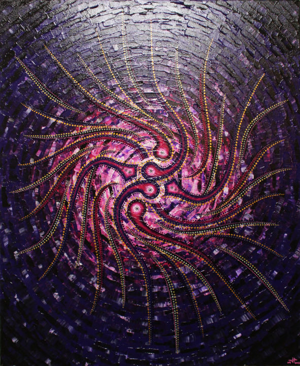Peinture intitulée "Sens violacé" par Jonathan Pradillon, Œuvre d'art originale, Acrylique Monté sur Châssis en bois