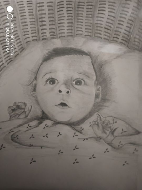 Drawing titled "img-20190426-201331…" by Sandip Raha, Original Artwork, Pencil
