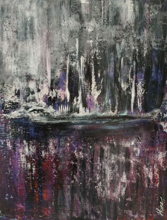 Peinture intitulée "Féerie" par Hkine, Œuvre d'art originale, Acrylique