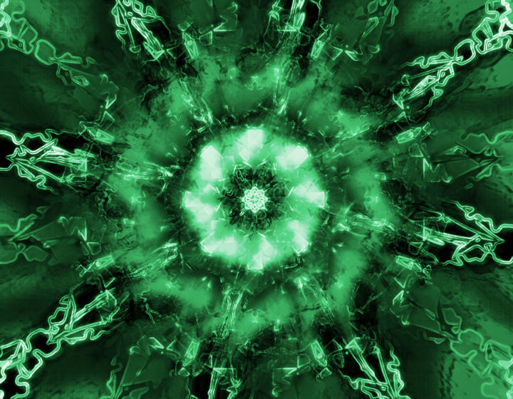 Digital Arts titled "Green" by Zilmari, Original Artwork, 2D Digital Work
