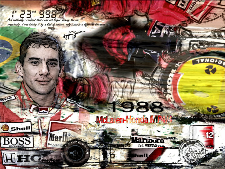 senna 1988 数字艺术, 35.4x47.2 in