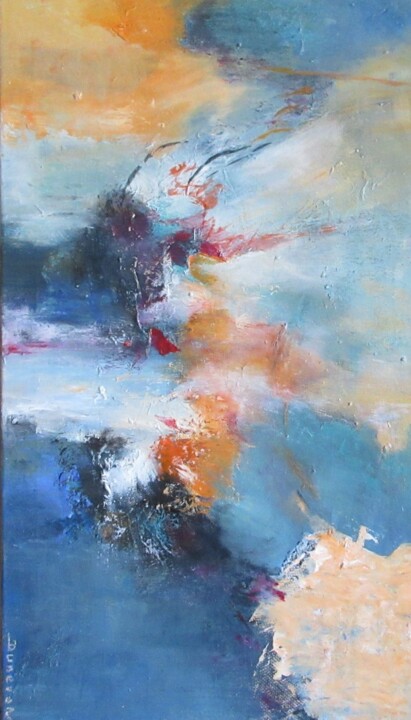 绘画 标题为“Sinuosités” 由Danielle Dunevon, 原创艺术品, 丙烯 安装在木质担架架上