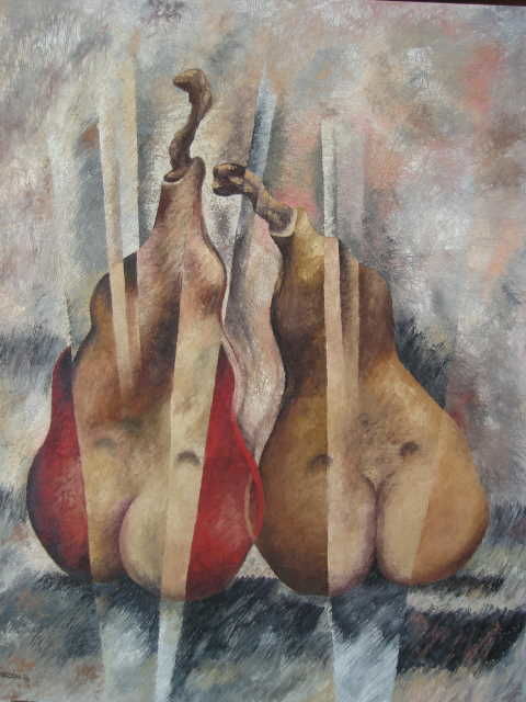 Pintura titulada "Peras" por Rafael Mazon, Obra de arte original, Oleo