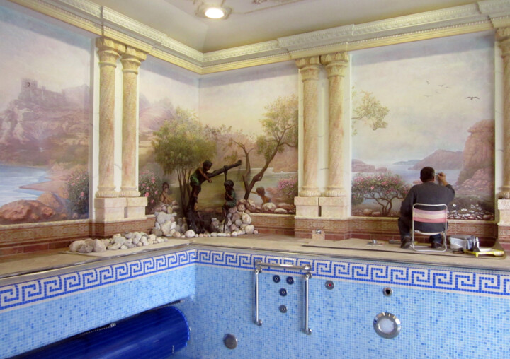 Картина под названием "Painting in a priva…" - Sergey And Vera, Подлинное произведение искусства, Масло