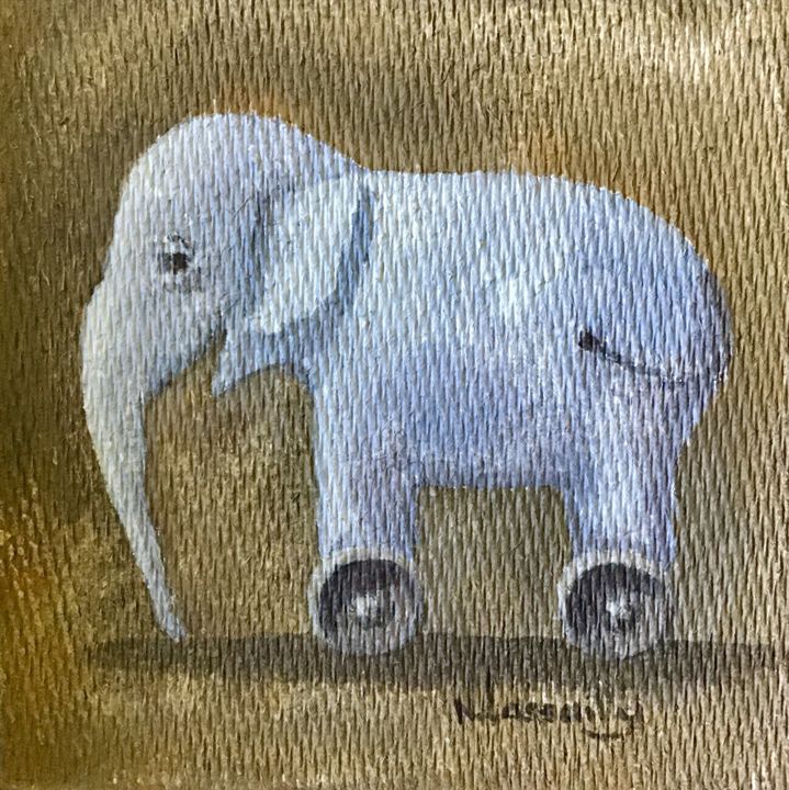 Painting titled "Basile - 786" by Noëlle Lassailly, Original Artwork, Acrylic