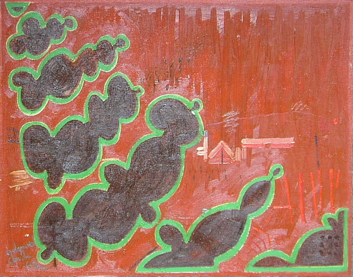 Painting titled "Developmental Clouds" by Gerald Shepherd F.F.P.S., Original Artwork, Oil