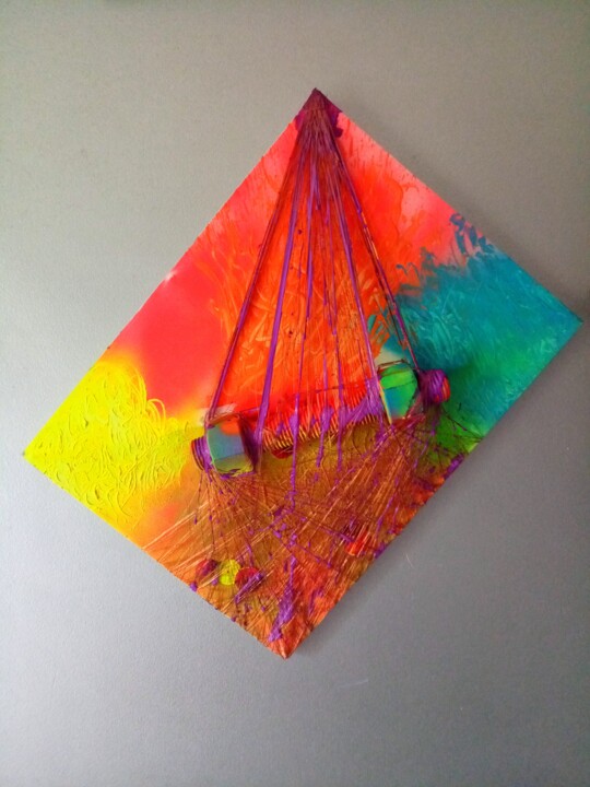 Sculptuur getiteld "Soporte" door Aitorjazz, Origineel Kunstwerk, Mixed Media