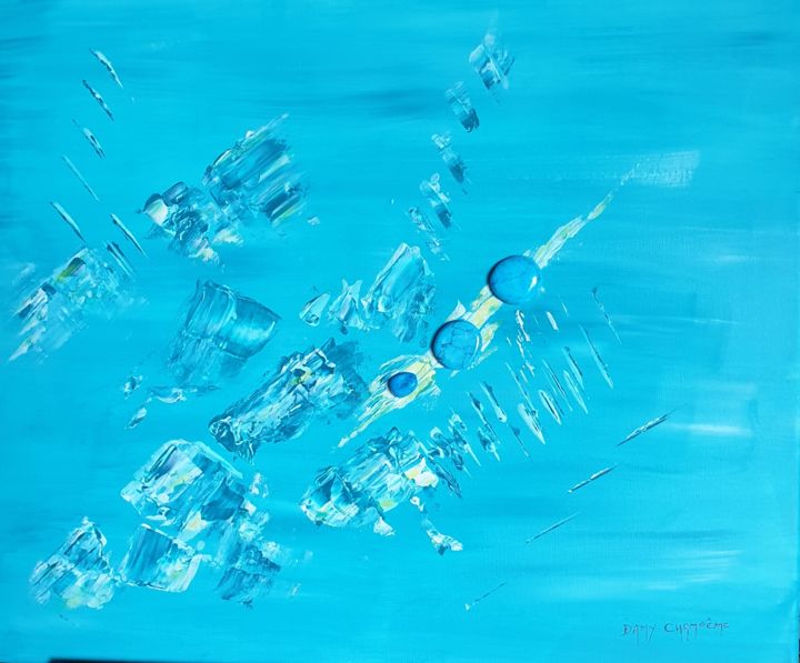 Peinture intitulée "75-reve-dazur-acryl…" par Dany Champeme, Œuvre d'art originale