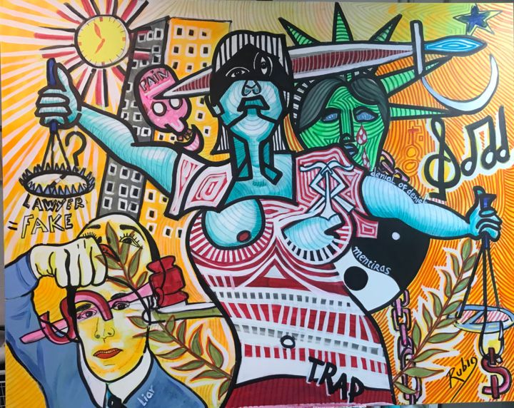 Sistema Judicial 绘画, 48x60 in