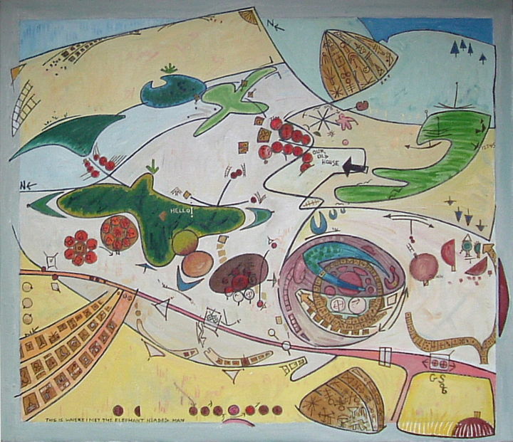 Painting titled "This Where I Met Th…" by Gerald Shepherd F.F.P.S., Original Artwork, Oil