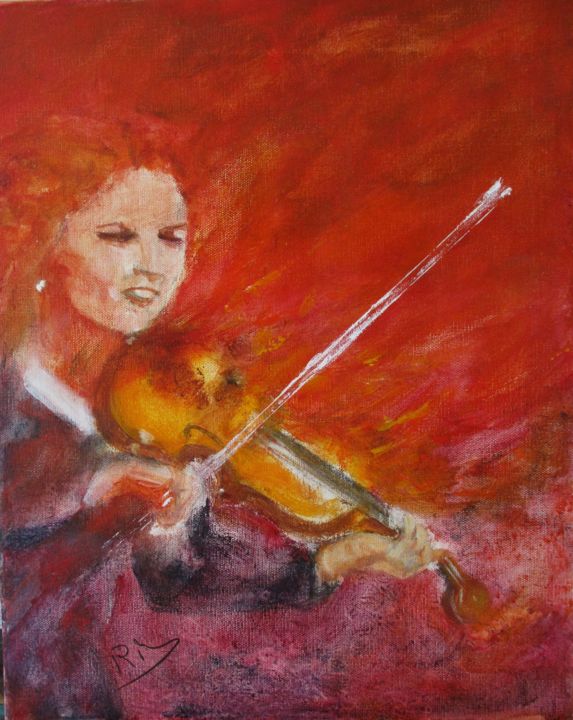 violon d'Irlande 绘画, 17.7x13.8 in