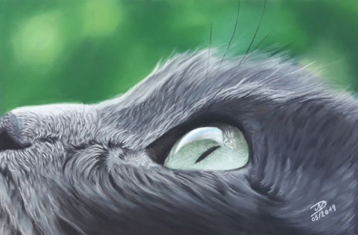 Drawing titled "Glans" by Nesdesign, Original Artwork, Pastel