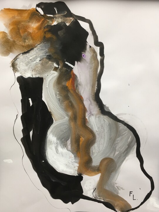 Femme apaisée 绘画, 23.6x15.8 in