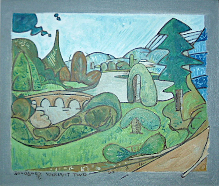 Painting titled "30-06-97 Variant Two" by Gerald Shepherd F.F.P.S., Original Artwork, Oil