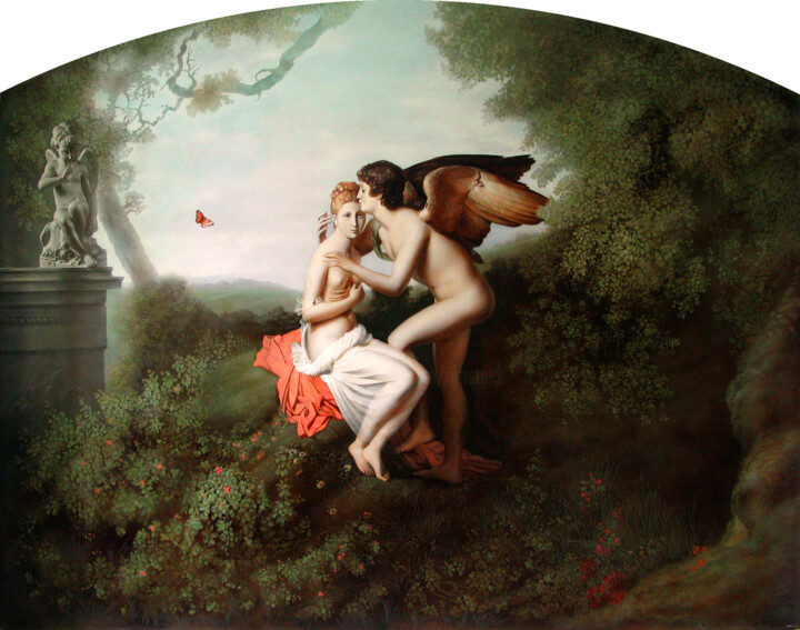 Картина под названием "Art painting in the…" - Sergey And Vera, Подлинное произведение искусства, Масло