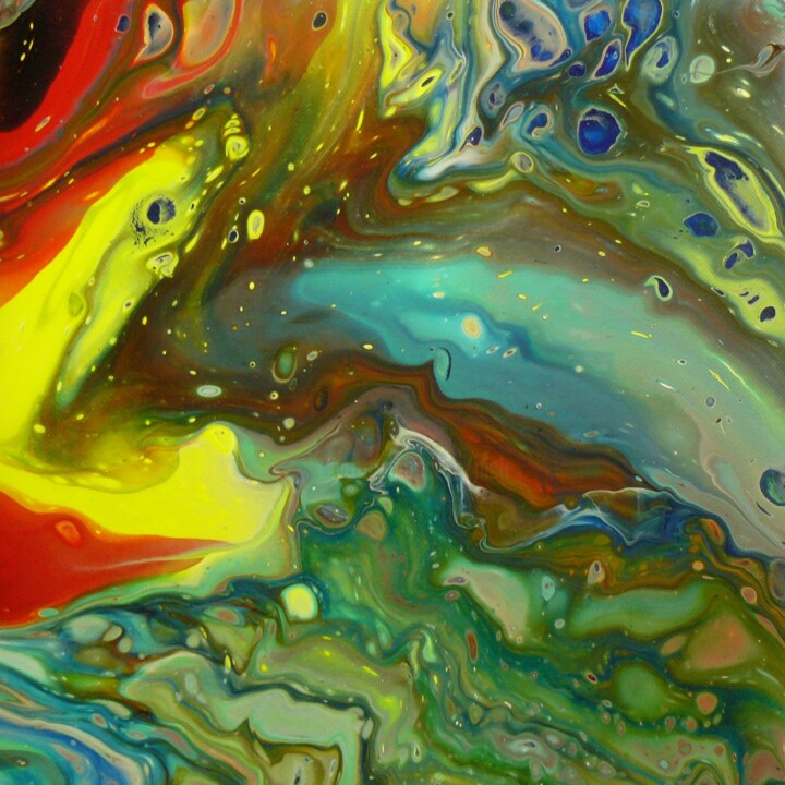 Pintura titulada "Pich' magic abstrac…" por Pich, Obra de arte original, Acrílico Montado en Bastidor de camilla de madera
