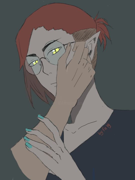 "Парень с красными в…" başlıklı Dijital Sanat Funokosy tarafından, Orijinal sanat, Dijital Resim