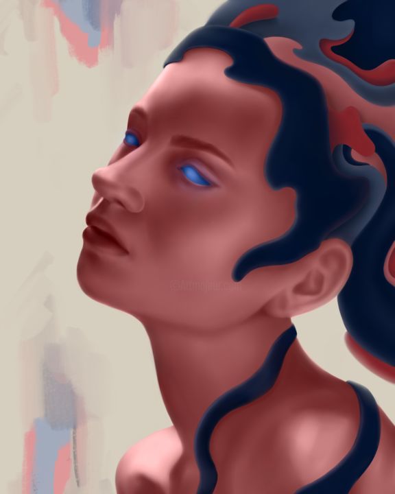 "Red heart" başlıklı Dijital Sanat Elizaveta Gubanova tarafından, Orijinal sanat, Dijital Resim