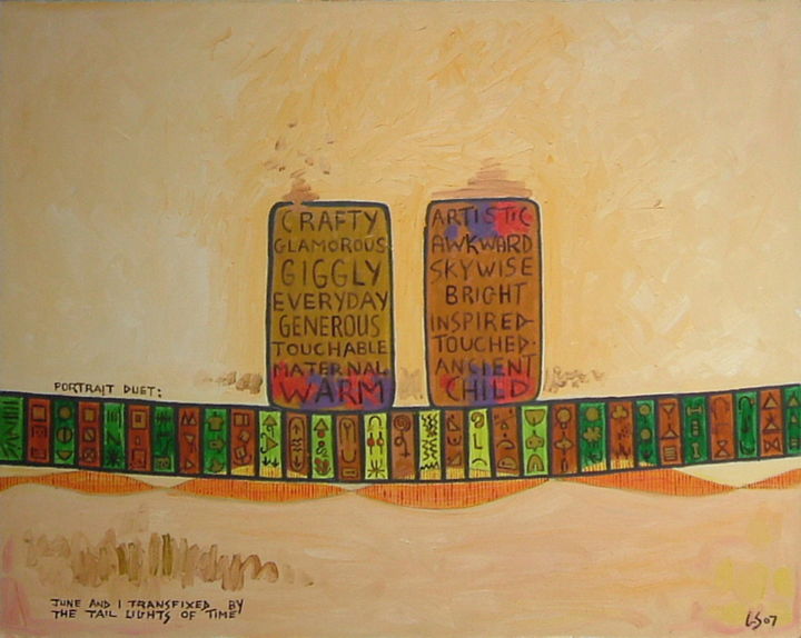 Painting titled "Portrait Duet" by Gerald Shepherd F.F.P.S., Original Artwork, Oil