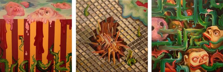 绘画 标题为“Triptych” 由Natalia Bruno, 原创艺术品, 丙烯