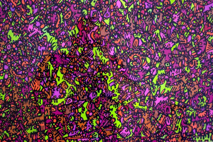 Dessin intitulée "Garnet" par Vadim Koval (Knolios), Œuvre d'art originale, Stylo à bille