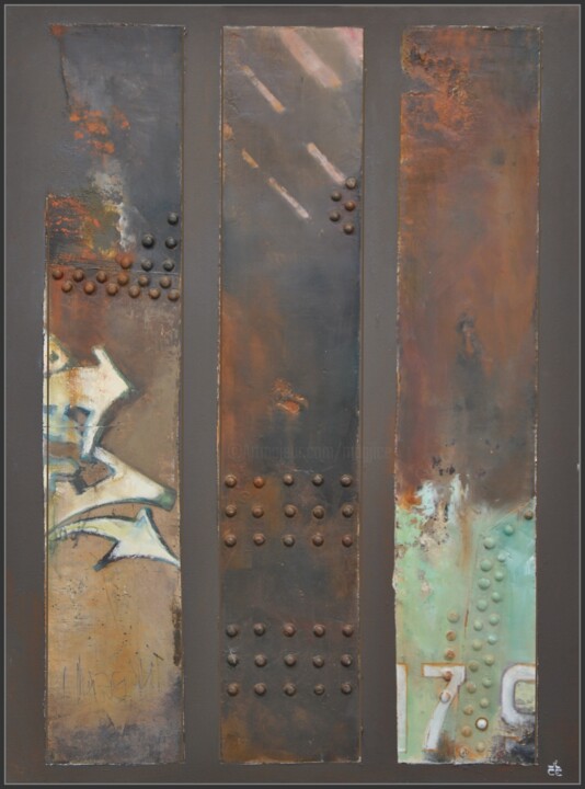 Peinture intitulée "Structure 17.9" par Jicé, Œuvre d'art originale, Huile