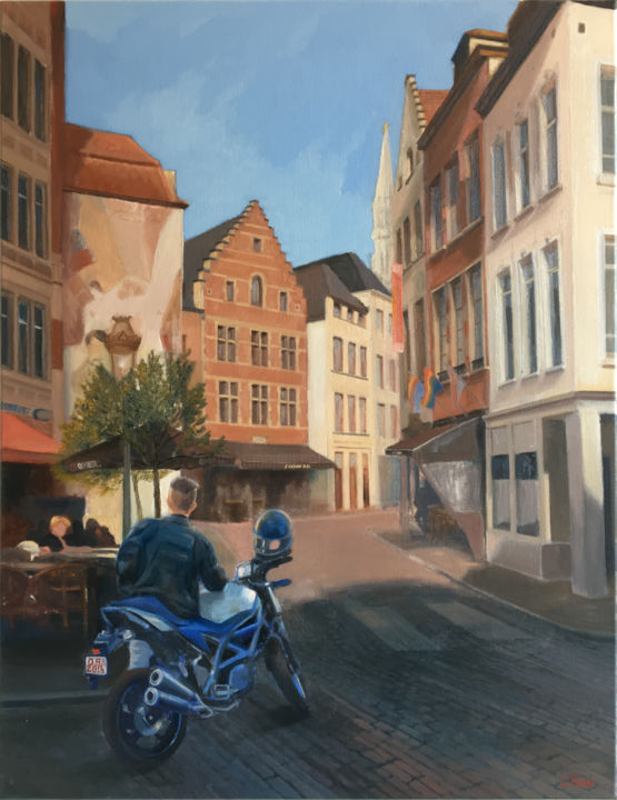 Le Dilemme Peinture, 35,4x27,6 in