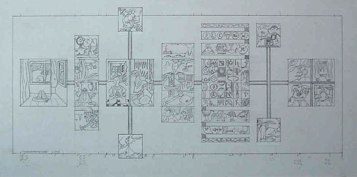 Drawing titled "Transmutations 2" by Gerald Shepherd F.F.P.S., Original Artwork, Pencil