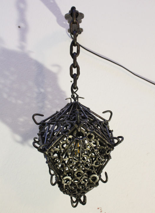 Réverbère de fer Design, 18,9x7,9 in