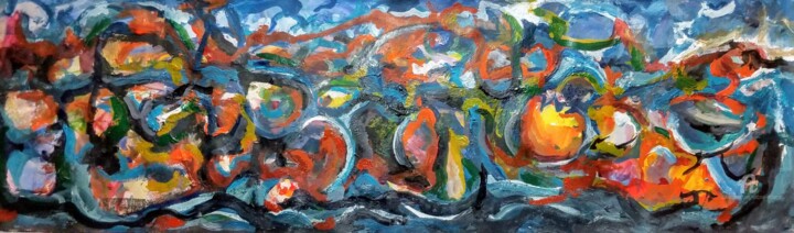 Painting titled "Cud nad Wisłą" by Andrew Walaszek, Original Artwork, Gouache