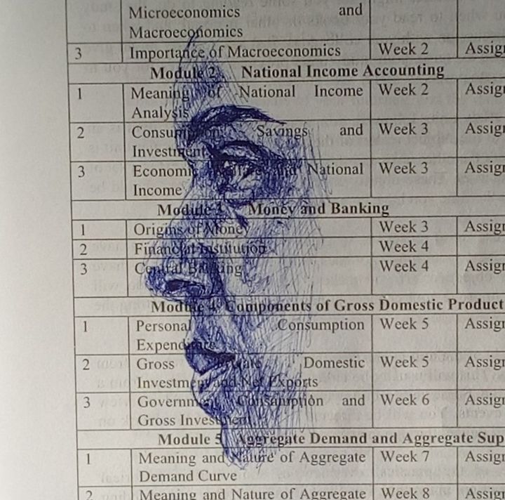 Drawing titled "Biro Sketch - Side…" by Affordable Art, Original Artwork, Ballpoint pen