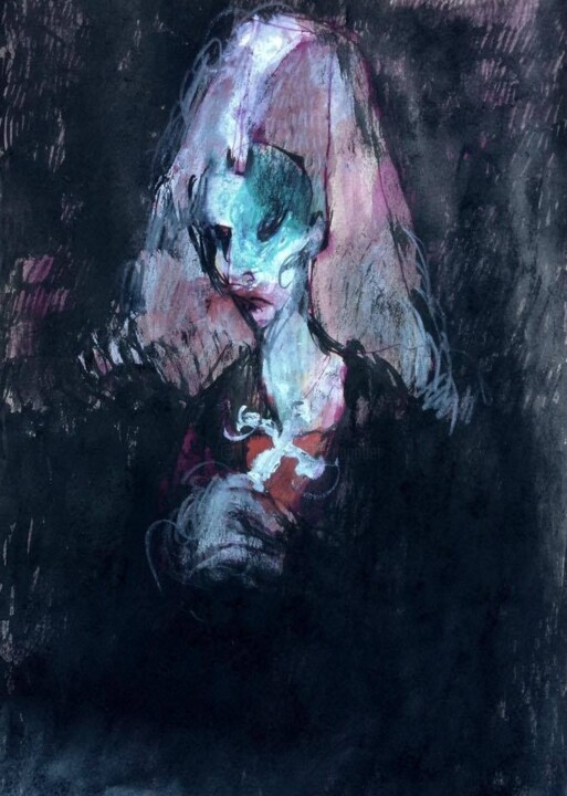 Mary queen of Scots 绘画, 11x8.3 in