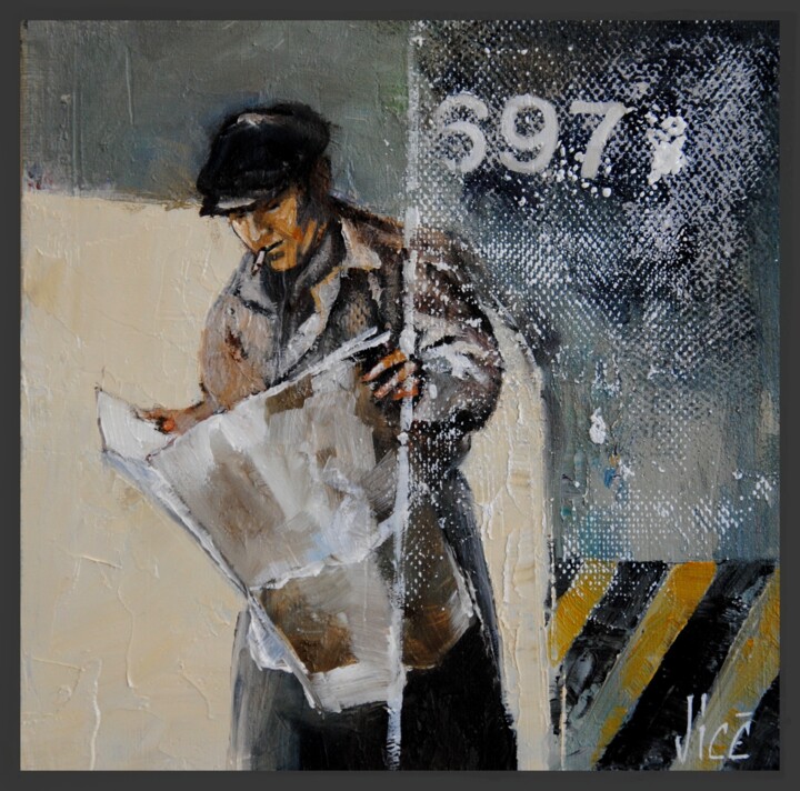 Peinture intitulée "Bongiorno" par Jicé, Œuvre d'art originale, Huile Monté sur Carton