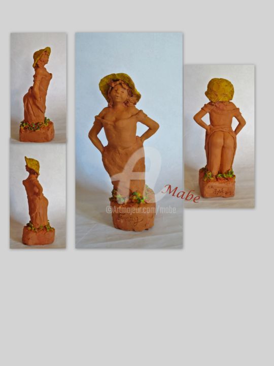 fanny à la campagne 雕塑, 7.1x3.9 in