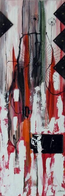 Peinture intitulée "gimbarde" par Laure Feyen, Œuvre d'art originale, Huile Monté sur Châssis en bois