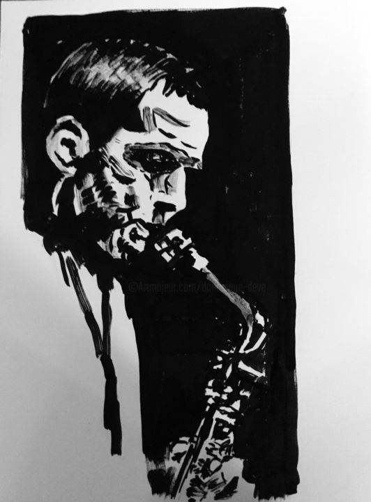 Art Pepper 5 Peinture, 12,6x9,5 in