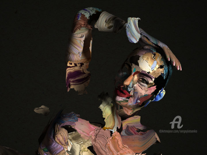 Haunting ( fragment 1) Digitale Kunst, 23,6x31,5 in