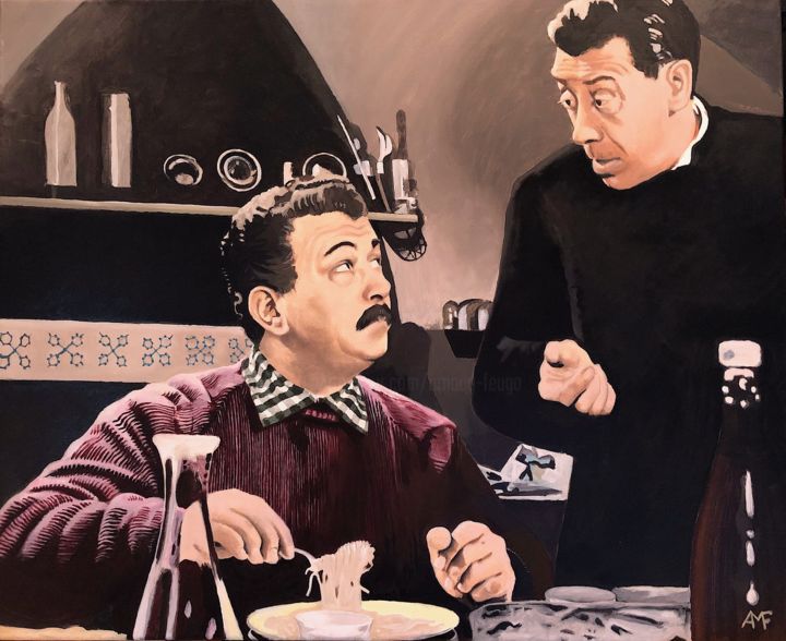 Peinture intitulée "Scène culte 9 - Don…" par Arnaud Feuga, Œuvre d'art originale, Huile