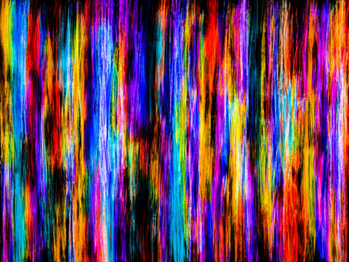 Digital Arts με τίτλο "Merging Colors" από Keep Magic, Αυθεντικά έργα τέχνης, Ψηφιακή ζωγραφική Τοποθετήθηκε στο Ξύλινο φορε…