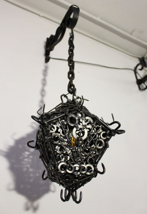 Lanterne de fer Design, 35.4x8.9 in