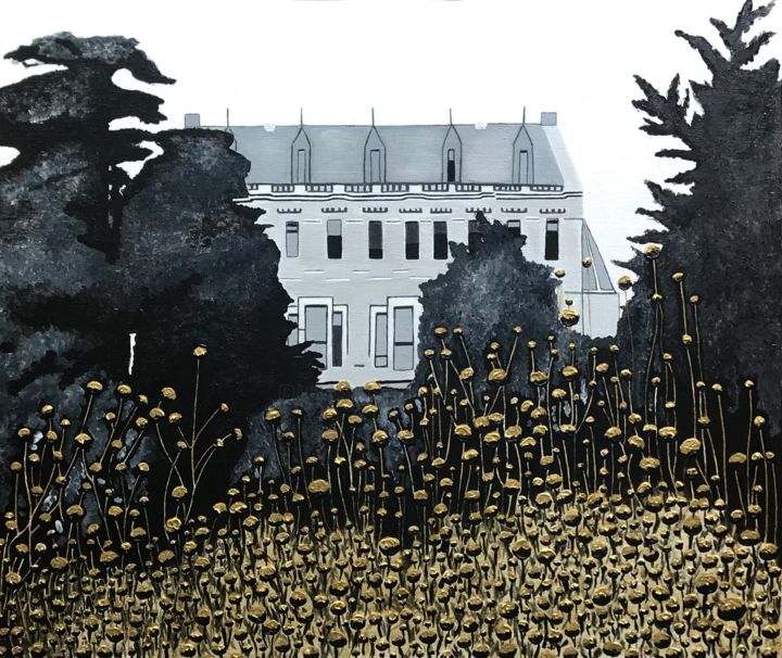 Le Château de Valrose 绘画, 18.1x21.7 in