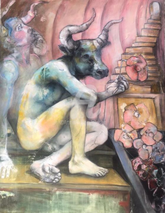 Peinture intitulée "La délicatesse du m…" par Chrislen, Œuvre d'art originale, Acrylique