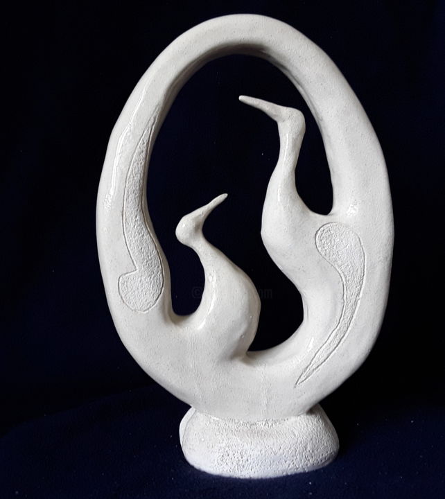 oiseaux 雕塑, 15.8x9.8 in