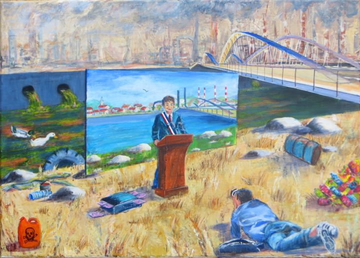 Peinture intitulée "tout-va-bien.jpg" par Chantal Martin (chm), Œuvre d'art originale, Acrylique