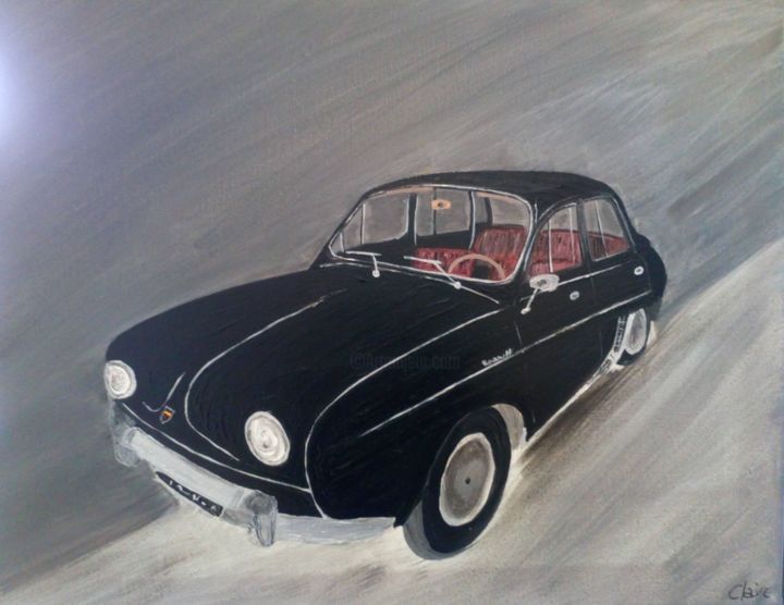Painting titled "Dauphine noire" by Les Couleurs De Claire, Original Artwork, Acrylic