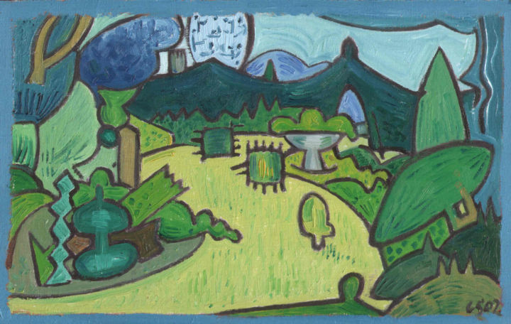Painting titled "Postcard From A Wil…" by Gerald Shepherd F.F.P.S., Original Artwork, Oil
